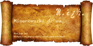 Miserovszki Éva névjegykártya